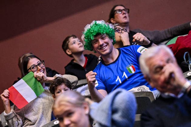Tifosi, Fans of Italia Italy during Men s EHF Euro 2026 - Italy vs Hungary, Handball match in Kristianstad, Sweden, January 18 2026  Copyright: xLuigixCanu IPAxSportx xipa-agency.netx xx IPA_70266924 IPA_Agency_IPA70266924