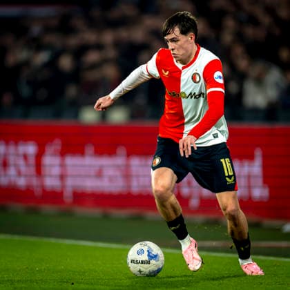 SC Feyenoord Rotterdam forwarder Leo Sauer during the match SC Feyenoord Rotterdam vs Sparta Rotterdam at the Stadium De Kuip for the Dutch Vriendenloterij Eredivisie season 2025-2026 in ROTTERDAM, Netherlands on 18 January 2026, (photo by Marcel van Dorst EYE4images DeFodi Images) - *** SC Feyenoord Rotterdam forwarder Leo Sauer during the match SC Feyenoord Rotterdam vs Sparta Rotterdam at the Stadium De Kuip for the Dutch Vriendenloterij Eredivisie season 2025 2026 in ROTTERDAM, Netherlands on 18 January 2026, photo by Marcel van Dorst EYE4images DeFodi Images