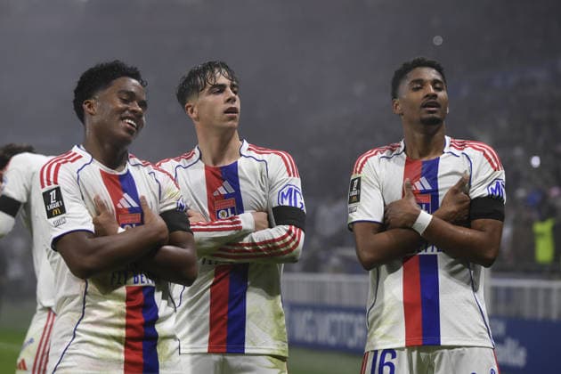 Football : Olympique lyonnais vs Brest - ligue 1 - 18 01 2026 Vinicius ABER of Olylpmique Lyonnais scoring goal during the French ligue 1 match between Olympique Lyonnais and Stade Francis-Le Ble (Brest) at Groupama Stadium Decines Charpieu Lyon on January 18, 2025 , France LYONFrance  Copyright: xx