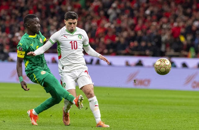 Morocco v Senegal - Africa Cup of Nations RABAT, MOROCCO - JANUARY 18: Idrissa Gueye (L) of Senegal in action against Brahim Diaz (R) of Morocco during the 35th Africa Cup of Nations (AFCON 2025) final match between Morocco and Senegal at the Prince Moulay Abdellah Stadium in the capital Rabat, Morocco on January 18, 2026. Abu Adem Muhammed Anadolu Rabat Morocco. Editorial use only. Please get in touch for any other usage.  Copyright: x2026xAnadoluxAbuxAdemxMuhammedx