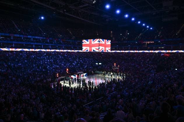 Orlando Magic v Memphis Grizzlies - NBA, Basketball Herren, USA London 2026 LONDON, UNITED KINGDOM – JANUARY 18: A general view inside The O2 Arena during the NBA London 2026 game between the Orlando Magic and the Memphis Grizzlies in London, United Kingdom, on January 18, 2026. Rasid Necati Aslim Anadolu London United Kingdom. Editorial use only. Please get in touch for any other usage.  Copyright: x2026xAnadoluxRasidxNecatixAslimx
