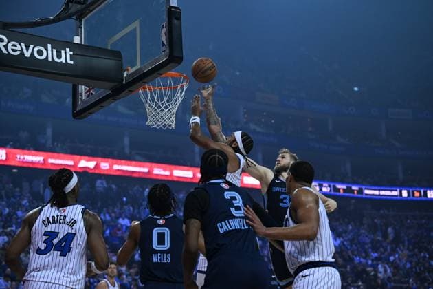 Orlando Magic v Memphis Grizzlies - NBA, Basketball Herren, USA London 2026 LONDON, UNITED KINGDOM – JANUARY 18: Jaylen Wells (0) of Orlando Magic in action during the NBA London 2026 game between the Orlando Magic and the Memphis Grizzlies at the O2 Arena in London, United Kingdom, on January 18, 2026. Rasid Necati Aslim Anadolu London United Kingdom. Editorial use only. Please get in touch for any other usage.  Copyright: x2026xAnadoluxRasidxNecatixAslimx
