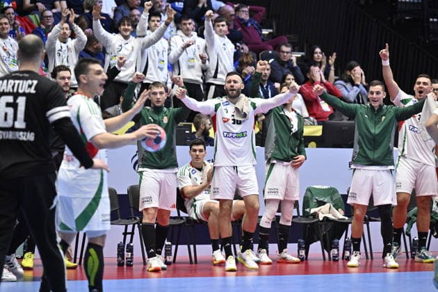 KRISTIANSTAD, SVERIGE 20260118 Hungary s players during the 2026 EHF European Men s Handball Championship the EHF Euro 2026 match between Italy and Hungary at Kristianstad Arena, in Kristianstad, Sweden, on January 18, 2026 KRISTIANSTAD SVERIGE x50090x  Copyright: xJohanxNilsson TTx EHF EURO 2026 ITALY-HUNGARY