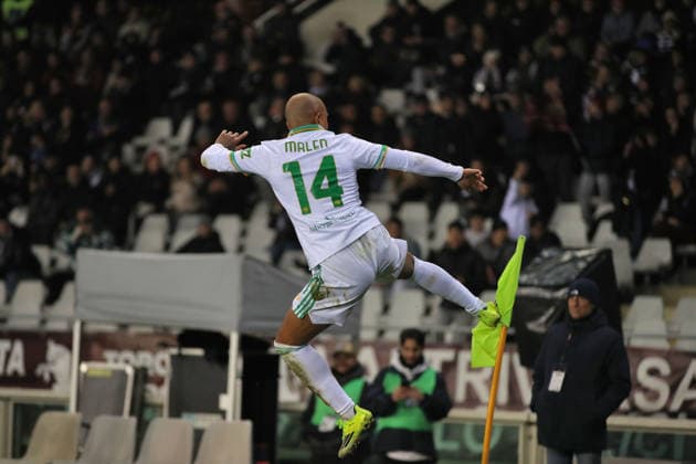 18.01.2026 Torino vs Roma (Serie A) Calcio; 21Â° Giornata& xD;Nella foto: Donyell Malen esulta con la bandierina& xD;(Foto Gino Mancini)  Copyright: xGinoxMancini IPAxSportx xipa-agency.netx xx IPA_70267896 IPA_Agency_IPA70267896