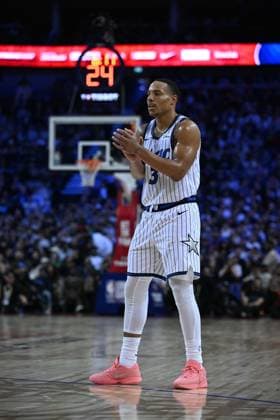 Orlando Magic v Memphis Grizzlies - NBA, Basketball Herren, USA London 2026 LONDON, UNITED KINGDOM - JANUARY 18: Desmond Bane (3) of Orlando Magic in action during the NBA London 2026 game between the Orlando Magic and the Memphis Grizzlies at O2 Arena in London, United Kingdom, on January 18, 2026. Rasid Necati Aslim Anadolu London United Kingdom. Editorial use only. Please get in touch for any other usage.  Copyright: x2026xAnadoluxRasidxNecatixAslimx