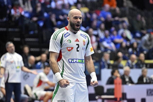 KRISTIANSTAD, SWEDEN 20260118 Hungary s Adrian Sipos in action during the 2026 EHF European Men s Handball Championship the EHF Euro 2026 match between Italy and Hungary at Kristianstad Arena, in Kristianstad, Sweden, on January 18, 2026 KRISTIANSTAD SWEDEN x50090x  Copyright: xJohanxNilsson TTx EHF EURO 2026 ITALY-HUNGARY