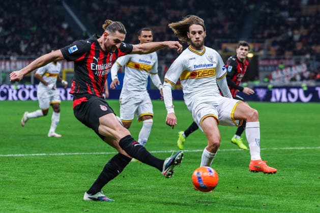 AC Milan vs US Lecce Serie A 2025 26 18 01 2026 Adrien Rabiot of AC Milan seen in action during Serie A 2025 26 football match between AC Milan and US Lecce at San Siro Stadium in Milan Copyright: xBEAUTIFULxSPORTS Carabellix