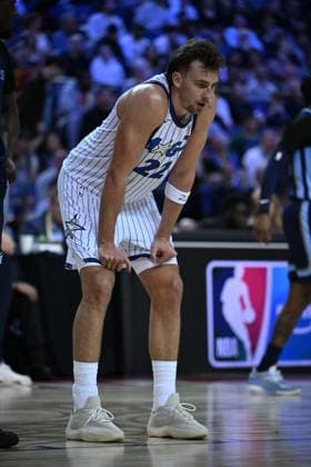 Orlando Magic v Memphis Grizzlies - NBA, Basketball Herren, USA London 2026 LONDON, UNITED KINGDOM - JANUARY 18: Franz Wagner (22) of Orlando Magic in action during the NBA London 2026 game between the Orlando Magic and the Memphis Grizzlies at O2 Arena in London, United Kingdom, on January 18, 2026. Rasid Necati Aslim Anadolu London United Kingdom. Editorial use only. Please get in touch for any other usage.  Copyright: x2026xAnadoluxRasidxNecatixAslimx