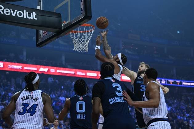 Orlando Magic v Memphis Grizzlies - NBA, Basketball Herren, USA London 2026 LONDON, UNITED KINGDOM - JANUARY 18: Players in action during the NBA London 2026 game between the Orlando Magic and the Memphis Grizzlies at O2 Arena in London, United Kingdom, on January 18, 2026. Rasid Necati Aslim Anadolu London United Kingdom. Editorial use only. Please get in touch for any other usage.  Copyright: x2026xAnadoluxRasidxNecatixAslimx