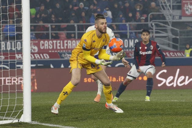 CALCIO - Serie A - Bologna FC vs ACF Fiorentina David De Gea Quintana of ACF Fiorentina makes a save during Bologna BFC vs ACF Fiorentina, 21Â° Serie A Enilive 2025-26 game at Renato Dall Ara stadium in Bologna (BO), Italy, on January 18, 2026. Bologna Italy  Copyright: xIPAxSport ABACAx