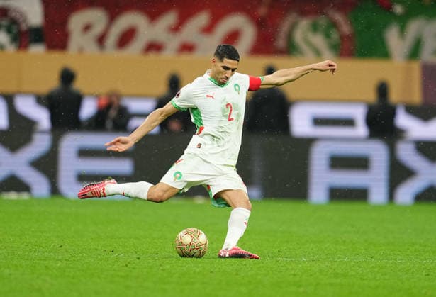 Achraf Hakimi Morocco controls the ball during the Africa Cup Of Nations match between Morocco and Senegal at Prince Moulay Abdellah Stadium on January 18, 2026 in Rabat, Morocco Photo by Thor Wegner DeFodi Images