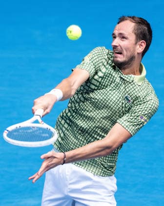 January 19, 2026: 11th seed DANIIL MEDVEDEV of the Russian Federation in action against JESPER DE JONG of the Netherlands on Margaret Court Arena in a Men s Singles 1st round match on day 2 of the 2026 Australian Open in Melbourne, Australia. MEDVEDEV won 75 62 76. Cal Media Melbourne Australia - ZUMAc04_ 20260119_faf_c04_029 Copyright: xSydneyxLowx