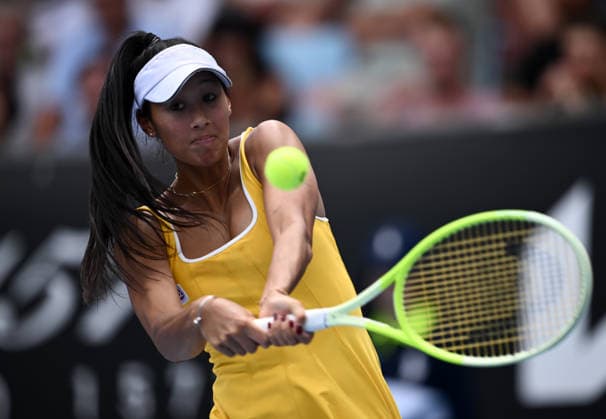 TENNIS AUSTRALIAN OPEN, Priscilla Hon of Australia in action during the Women™s 1st round match against Marina Stakusic of Canada on day 2 of the 2026 Australian Open tennis tournament at Melbourne Park in Melbourne, Monday, January 19, 2026. ( NO ARCHIVING MELBOURNE VICTORIA AUSTRALIA  Copyright: xJOELxCARRETTx 20260119157668689907