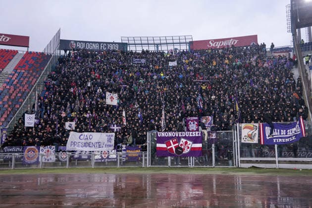 CALCIO - Serie A - Bologna FC vs ACF Fiorentina ACF Fiorentina s fans during the match of 6th day of the Serie A Championship between Bologna FC vs ACF Fiorentina at the Renato dall Ara Stadium on 15 January 2026 in Bologna, BO. Bologna Italy  Copyright: xIPAxSport ABACAx