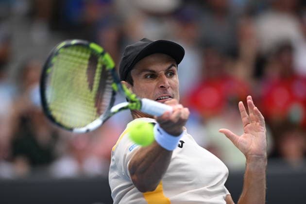 TENNIS AUSTRALIAN OPEN, Aleksandar Vukic of Australia in action during the Men™s 1st round match against Thiago Agustin Tirante of Argentina on day 2 of the 2026 Australian Open tennis tournament at Melbourne Park in Melbourne, Monday, January 19, 2026. ( NO ARCHIVING MELBOURNE VICTORIA AUSTRALIA  Copyright: xJAMESxROSSx 20260119153905634761
