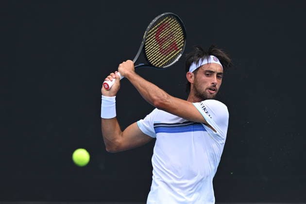 TENNIS AUSTRALIAN OPEN, Thiago Agustin Tirante of Argentina in action during the Men™s 1st round match against Aleksandar Vukic of Australia on day 2 of the 2026 Australian Open tennis tournament at Melbourne Park in Melbourne, Monday, January 19, 2026. ( NO ARCHIVING MELBOURNE VICTORIA AUSTRALIA  Copyright: xJAMESxROSSx 20260119179307364957