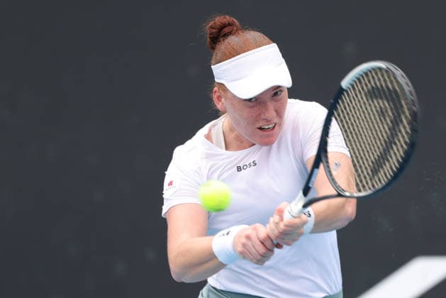 Ella Seidel, GER, during first round of 2026 Australian Open in Melbourne, 19 01 2026