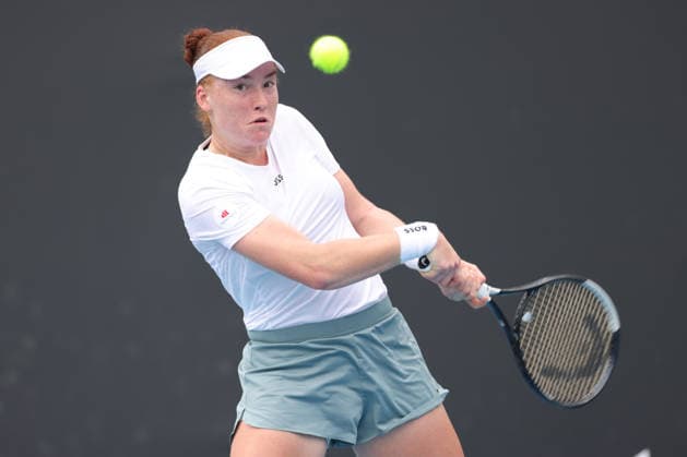 Ella Seidel, GER, during first round of 2026 Australian Open in Melbourne, 19 01 2026