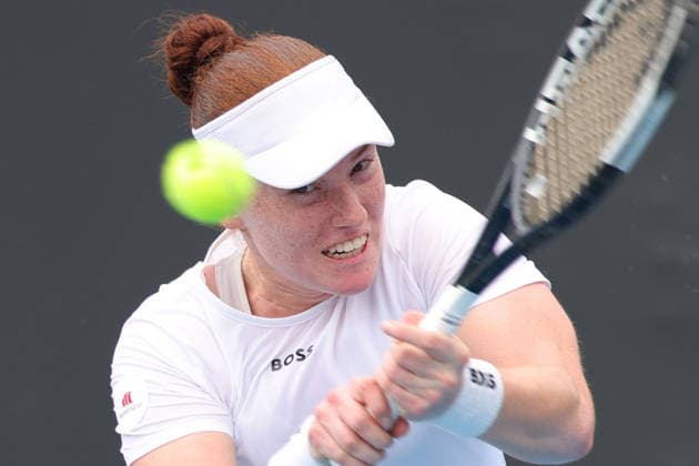 Ella Seidel, GER, during first round of 2026 Australian Open in Melbourne, 19 01 2026