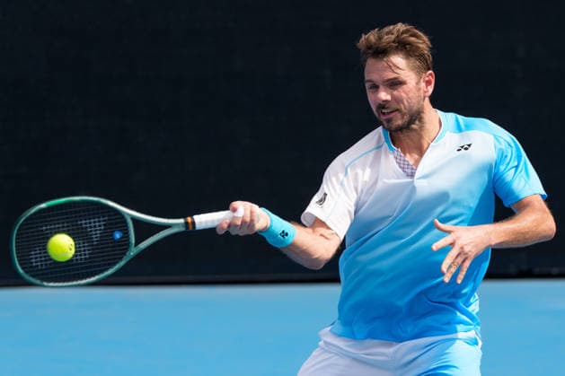 January 19, 2026: STAN WAWRINKA of Switzerland in action against LASLO DJERE of Serbia on Kia Arena in a Men s Singles 1st round match on day 2 of the 2026 Australian Open in Melbourne, Australia. Cal Media Melbourne Australia - ZUMAc04_ 20260119_faf_c04_035 Copyright: xSydneyxLowx