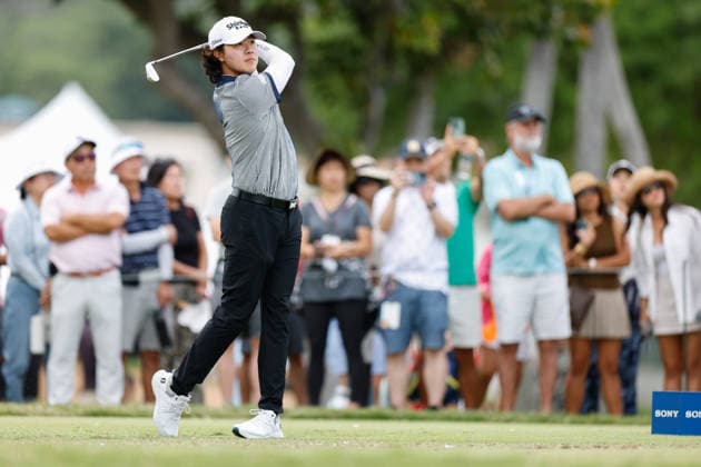 January 18, 2026, Honolulu, Hawaii, USA: S.H. KIM watches his tee shot from the 11th on the final day of the 2026 Sony Open in Honolulu, Hawaii on January 18, 2026. Honolulu USA - ZUMAm310 20260118_zsp_m310_043 Copyright: xElliotxMilesx