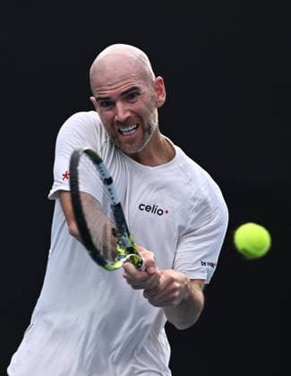 TENNIS AUSTRALIAN OPEN, Adrian Mannarino of France in action during the Men™s 1st round match against Rinky Hijikata of Australia on day 2 of the 2026 Australian Open tennis tournament at Melbourne Park in Melbourne, Monday, January 19, 2026. ( NO ARCHIVING MELBOURNE VICTORIA AUSTRALIA  Copyright: xJOELxCARRETTx 20260119140991856510