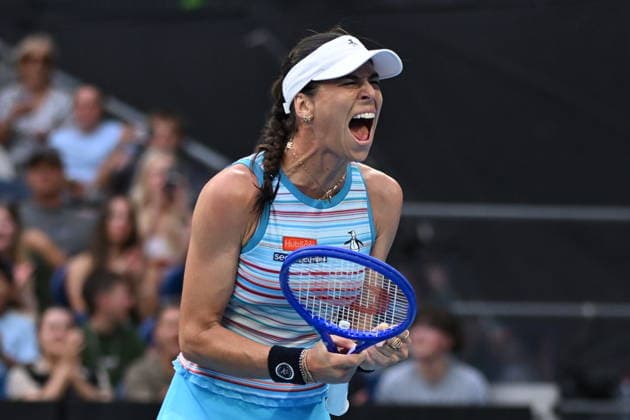 TENNIS AUSTRALIAN OPEN, Ajla Tomljanovic of Australia celebrates winning the Women™s 1st round match against Yulia Starodubtseva of Ukraine on day 2 of the 2026 Australian Open tennis tournament at Melbourne Park in Melbourne, Monday, January 19, 2026. ( NO ARCHIVING MELBOURNE VICTORIA AUSTRALIA  Copyright: xJAMESxROSSx 20260119167516933113