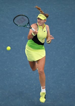 TENNIS AUSTRALIAN OPEN, Mirra Andreeva of Russia in action during the Women™s 1st round match against Donna Vekic of Croatia on day 2 of the 2026 Australian Open tennis tournament at Melbourne Park in Melbourne, Monday, January 19, 2026. ( NO ARCHIVING MELBOURNE VICTORIA AUSTRALIA  Copyright: xLUKASxCOCHx 20260119179505186295
