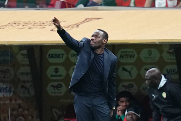 Pape Thiaw Senegal gestures during the Africa Cup Of Nations match between Morocco and Senegal at Prince Moulay Abdellah Stadium on January 18, 2026 in Rabat, Morocco Photo by Thor Wegner DeFodi Images