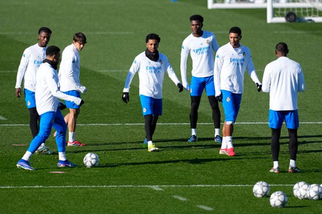 January 19, 2026, Valdebebas, Madrid, Spain: Rodrygo and Jude Bellingham during the training day of Real Madrid ahead the UEFA Champions League 2025 26 League Phase MD7 football match against AS Monaco at Ciudad Deportiva Real Madrid on January 19, 2026, in Valdebebas, Madrid, Spain. Valdebebas Spain - ZUMAa181 20260119_zaa_a181_003 Copyright: xOscarxJ.xBarrosox