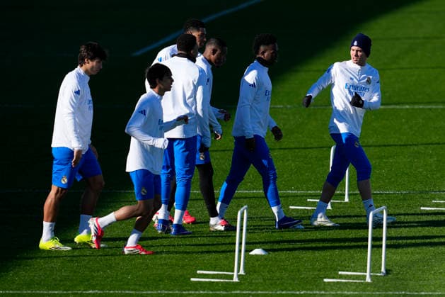 January 19, 2026, Valdebebas, Madrid, Spain: Franco Mastantuono during the training day of Real Madrid ahead the UEFA Champions League 2025 26 League Phase MD7 football match against AS Monaco at Ciudad Deportiva Real Madrid on January 19, 2026, in Valdebebas, Madrid, Spain. Valdebebas Spain - ZUMAa181 20260119_zaa_a181_010 Copyright: xOscarxJ.xBarrosox
