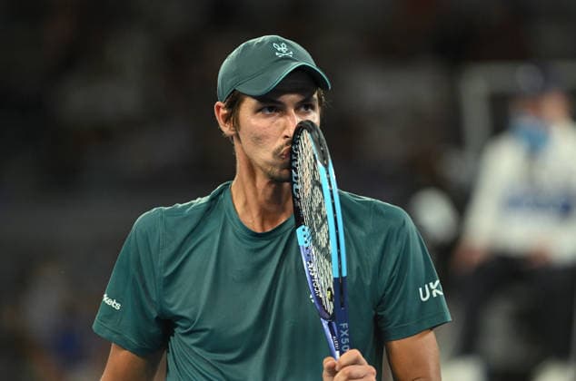 TENNIS AUSTRALIAN OPEN, Alexi Popyrin of Australia reacts during the Men™s 1st round match against Alexandre Muller of France on day 2 of the 2026 Australian Open tennis tournament at Melbourne Park in Melbourne, Monday, January 19, 2026. ( NO ARCHIVING MELBOURNE VICTORIA AUSTRALIA  Copyright: xLUKASxCOCHx 20260119199397116105