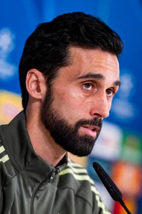 Real Madrid C.F. Training Session And press conference, PK, Pressekonferenz - UEFA Champions League 2025 26 League Phase MD7 Alvaro Arbeloa, head coach of Real Madrid, is seen speaking at the Press Conference ahead of the UEFA Champions League 2024 25 match against AS Monaco at Ciudad Real Madrid on January 19, 2026 in Madrid, Spain. Valdebebas Ciudad Real Madrid Madrid Spain Copyright: xAlbertoxGardinx AGardin_20260119_Foot_Champ_ReaMad_Press_0942
