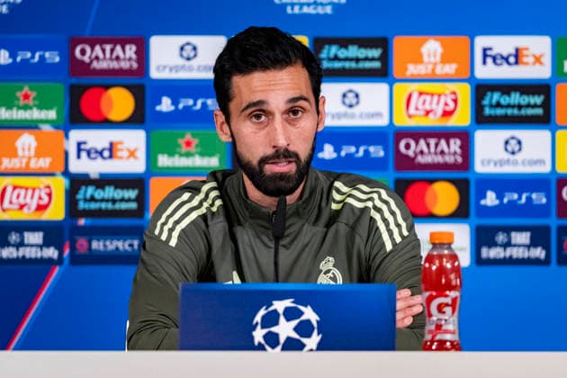 Real Madrid C.F. Training Session And press conference, PK, Pressekonferenz - UEFA Champions League 2025 26 League Phase MD7 Alvaro Arbeloa, head coach of Real Madrid, is seen speaking at the Press Conference ahead of the UEFA Champions League 2024 25 match against AS Monaco at Ciudad Real Madrid on January 19, 2026 in Madrid, Spain. Valdebebas Ciudad Real Madrid Madrid Spain Copyright: xAlbertoxGardinx AGardin_20260119_Foot_Champ_ReaMad_Press_0944