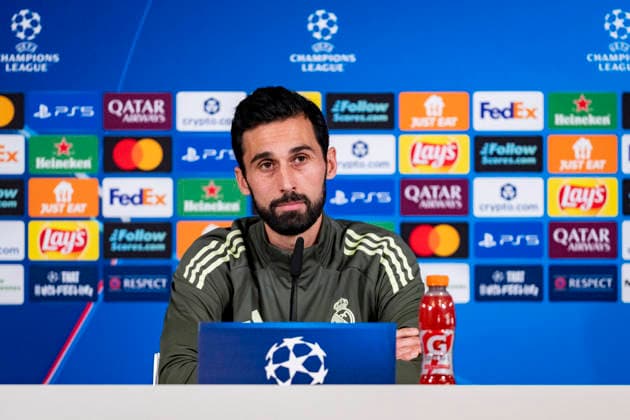 Real Madrid C.F. Training Session And press conference, PK, Pressekonferenz - UEFA Champions League 2025 26 League Phase MD7 Alvaro Arbeloa, head coach of Real Madrid, is seen speaking at the Press Conference ahead of the UEFA Champions League 2024 25 match against AS Monaco at Ciudad Real Madrid on January 19, 2026 in Madrid, Spain. Valdebebas Ciudad Real Madrid Madrid Spain Copyright: xAlbertoxGardinx AGardin_20260119_Foot_Champ_ReaMad_Press_0952