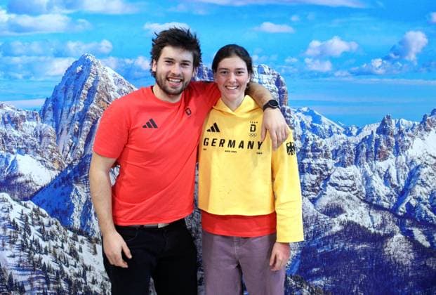 MUENCHEN, GERMANY- JANUARY 19: Max Kühnhauser (Snowboard) and Mathilda Scheid (Snowboard) at the Team Germany kit fitting for the Milano Cortina 2026 Olympic Games, Olympische Spiele, Olympia, OS on January 19, 2026 in Munich, Germany. Bavaria Germany Copyright: xPhotographer:xNilsxKoepkex
