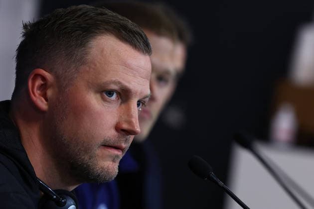 January 19, 2026, Copenaghen, Denmark, Italy: Jacob Neestrup coach of F.C. Copenaghen during a press conference, PK, Pressekonferenz head of the UEFA Champions League 2025 26 League Phase MD7 match between F.C. Copenhagen and SSC Napoli at Parken Stadium in Copenhagen, Denmark, on January 19, 2026 Copenaghen Italy - ZUMAl131 20260119_zsp_l131_006 Copyright: xCiroxDexLucax