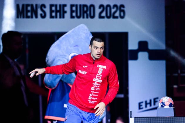 260119 Mateo Maras of Croatia ahead of the EHF European Handball Championship preliminary round match between the Netherlands and Croatia on January 19, 2026 in Malmö Photo Petter Arvidson BILDBYRAN kod PA PA1126 handball handball handball handballs em 2026 nederländerna netherlands croatia kroatien ehf european handball championship bbeng grappa33  Copyright: PETTERxARVIDSON BB260119PA008