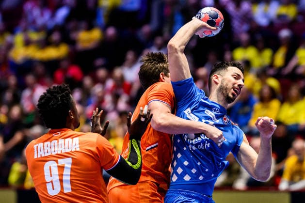 260119 Zvonimir Srna of Croatia during the EHF European Handball Championship preliminary round match between the Netherlands and Croatia on January 19, 2026 in Malmö Photo Petter Arvidson BILDBYRAN kod PA PA1126 handball handball handball handballs em 2026 nederländerna netherlands croatia kroatien ehf european handball championship bbeng grappa33  Copyright: PETTERxARVIDSON BB260119PA010