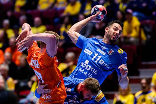 260119 Zvonimir Srna of Croatia during the EHF European Handball Championship preliminary round match between the Netherlands and Croatia on January 19, 2026 in Malmö Photo Petter Arvidson BILDBYRAN kod PA PA1126 handball handball handball handballs em 2026 nederländerna netherlands croatia kroatien ehf european handball championship bbeng grappa33  Copyright: PETTERxARVIDSON BB260119PA022