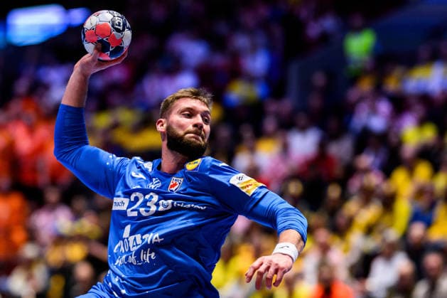 260119 Zlatko Rauzan of Croatia during the EHF European Handball Championship preliminary round match between the Netherlands and Croatia on January 19, 2026 in Malmö Photo Petter Arvidson BILDBYRAN kod PA PA1126 handball handball handball handballs em 2026 nederländerna netherlands croatia kroatien ehf european handball championship bbeng grappa33  Copyright: PETTERxARVIDSON BB260119PA024