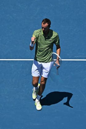 2026 Australian Open - Melbourne Daniil Medvedev (RUS) during his first round match at the 2026 Australian Open at Melbourne Park in Melbourne, AUSTRALIA, on January 19, 2026. Photo by Corinne Dubreuil ABACAPRESS.COM Melbourne Australia  Copyright: xDubreuilxCorinne ABACAx
