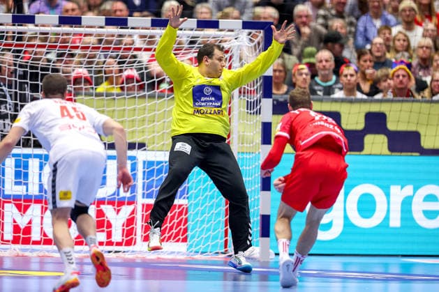 19 01 2026, Handball, Men s EHF EURO 2026, Austria Serbia, Jyske Bank Boxen in Herning, Denmark, Preliminary Round Dejan Milosavljev Serbia 96 Denmark