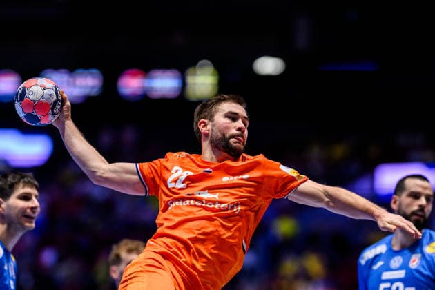260119 Luc Steins of the Netherlands during the EHF European Handball Championship preliminary round match between the Netherlands and Croatia on January 19, 2026 in Malmö Photo Petter Arvidson BILDBYRAN kod PA PA1126 handball handball handballs em 2026 nederländerna netherlands croatia kroatien ehf european handball championship bbeng grappa33  Copyright: PETTERxARVIDSON BB260119PA057