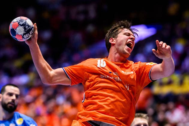 260119 Lars Kooij of the Netherlands during the EHF European Handball Championship preliminary round match between the Netherlands and Croatia on January 19, 2026 in Malmö Photo Petter Arvidson BILDBYRAN kod PA PA1126 handball handball handball handballs em 2026 nederländerna netherlands croatia kroatien ehf european handball championship bbeng grappa33  Copyright: PETTERxARVIDSON BB260119PA064