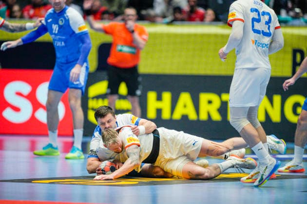 European Handball Championship, Czech Republic Ukraine Baerum 20260119 Czech Republic s Dominik Solak during the European Championship handball match between the Czech Republic and Ukraine in Unity arena Photo Stian Lysberg Solum NTB Baerum Norway EDITORIAL USE ONLY RESTRICTED USE FOR BETTING COMPANIES  Copyright: xStianxLysbergxSolumx xNTBx