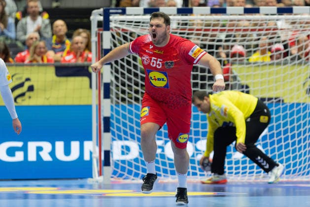 Austria Serbia, EHF European Handball Championship 2026 Tobias Wagner Austria, 55 Handball EHF European Championship, International match between Austria and Serbia on January 19, 2026 in Herning Denmark , Herning Denmark Jyske Bank Boxen