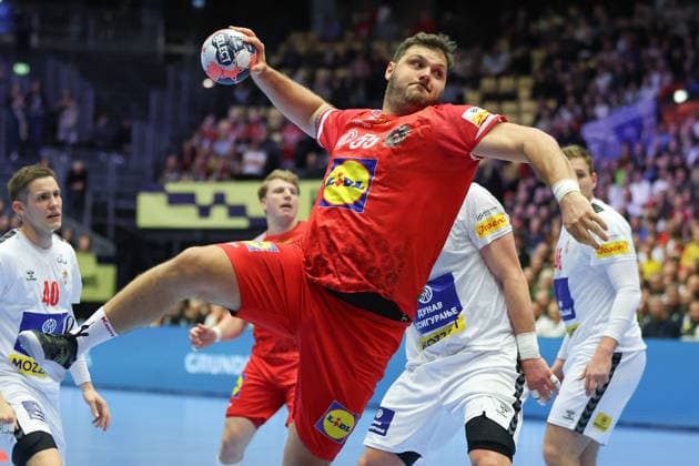 Austria Serbia, EHF European Handball Championship 2026 Tobias Wagner Austria, 55 Handball EHF European Championship, International match between Austria and Serbia on January 19, 2026 in Herning Denmark , Herning Denmark Jyske Bank Boxen