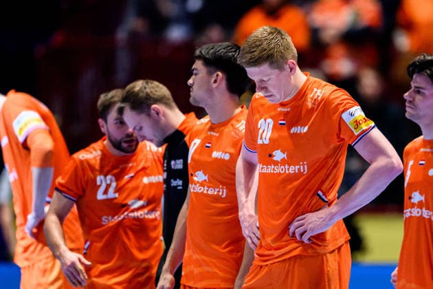 260119 Niels Gerardus Versteijnen of the Netherlands looks dejected after the EHF European Handball Championship preliminary round match between the Netherlands and Croatia on January 19, 2026 in Malmö Photo Petter Arvidson BILDBYRAN kod PA PA1126 handball handball handball handballs em 2026 nederländerna netherlands croatia kroatien ehf european handball championship bbeng grappa33 depp  Copyright: PETTERxARVIDSON BB260119PA086