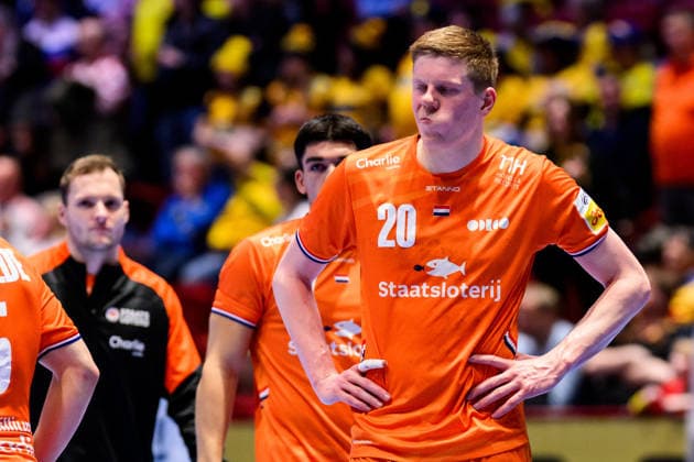 260119 Niels Gerardus Versteijnen of the Netherlands looks dejected after the EHF European Handball Championship preliminary round match between the Netherlands and Croatia on January 19, 2026 in Malmö Photo Petter Arvidson BILDBYRAN kod PA PA1126 handball handball handball handballs em 2026 nederländerna netherlands croatia kroatien ehf european handball championship bbeng grappa33 depp  Copyright: PETTERxARVIDSON BB260119PA089